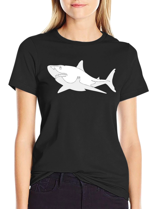 Shark Graphic Tee - Stylish Black T-Shirt
