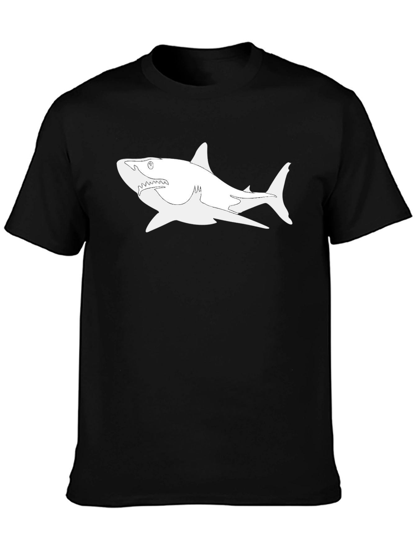 Shark Graphic Tee - Stylish Black T-Shirt