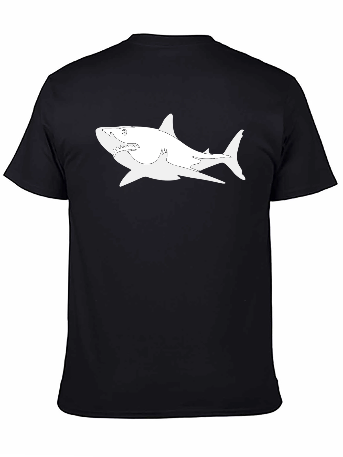Shark Graphic Tee - Stylish Black T-Shirt