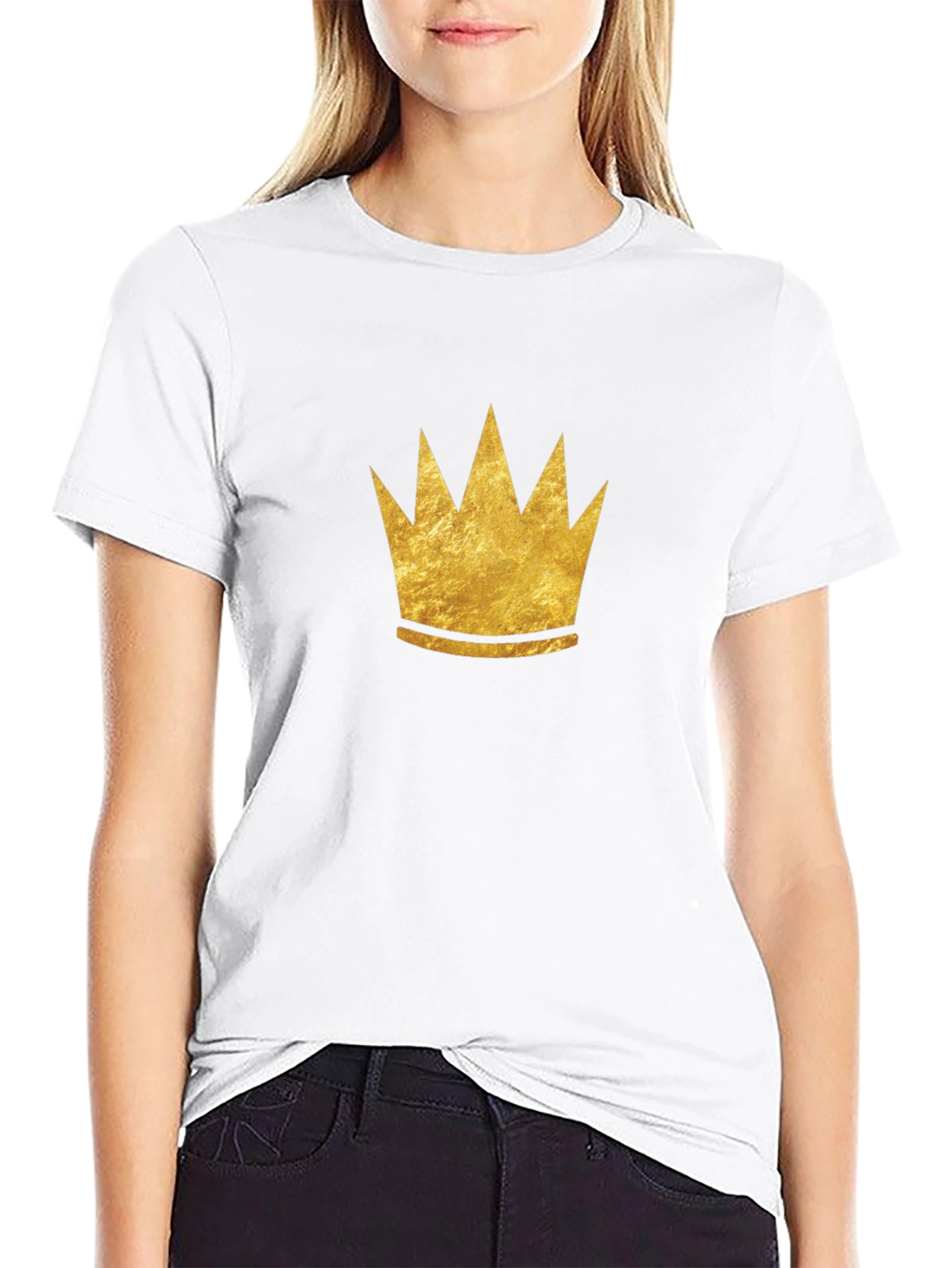 Golden Crown Graphic T-Shirt - Stylish Mens Tee