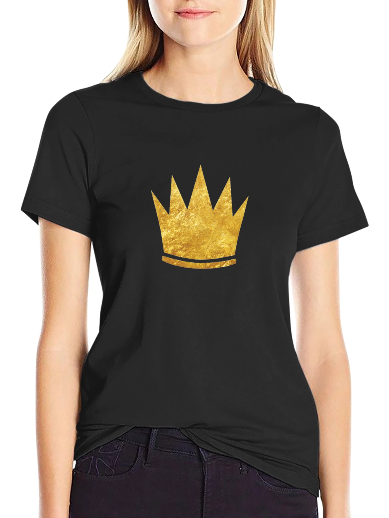 Golden Crown Graphic T-Shirt - Stylish Mens Tee