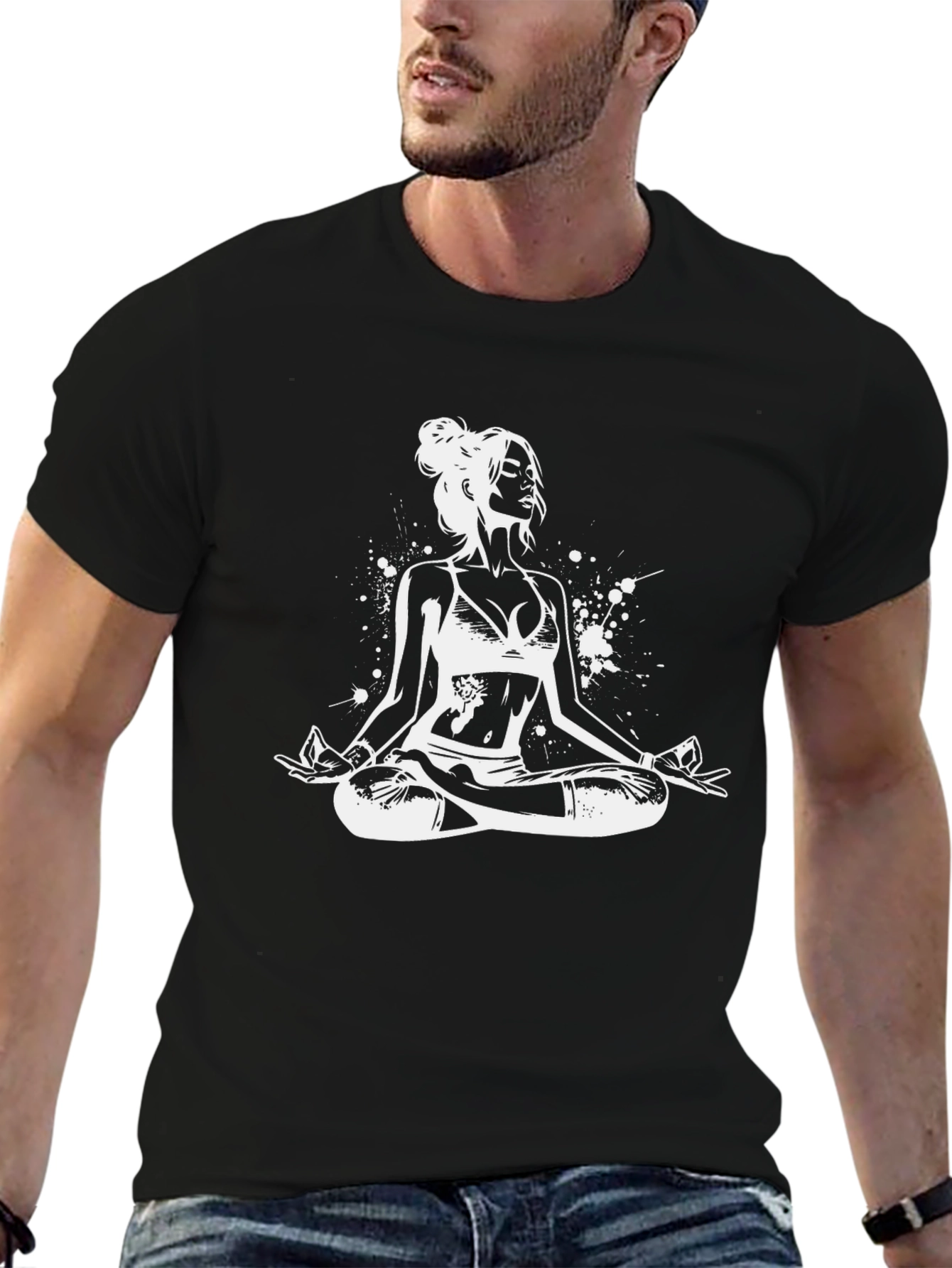 Yoga Woman T-Shirt - Black