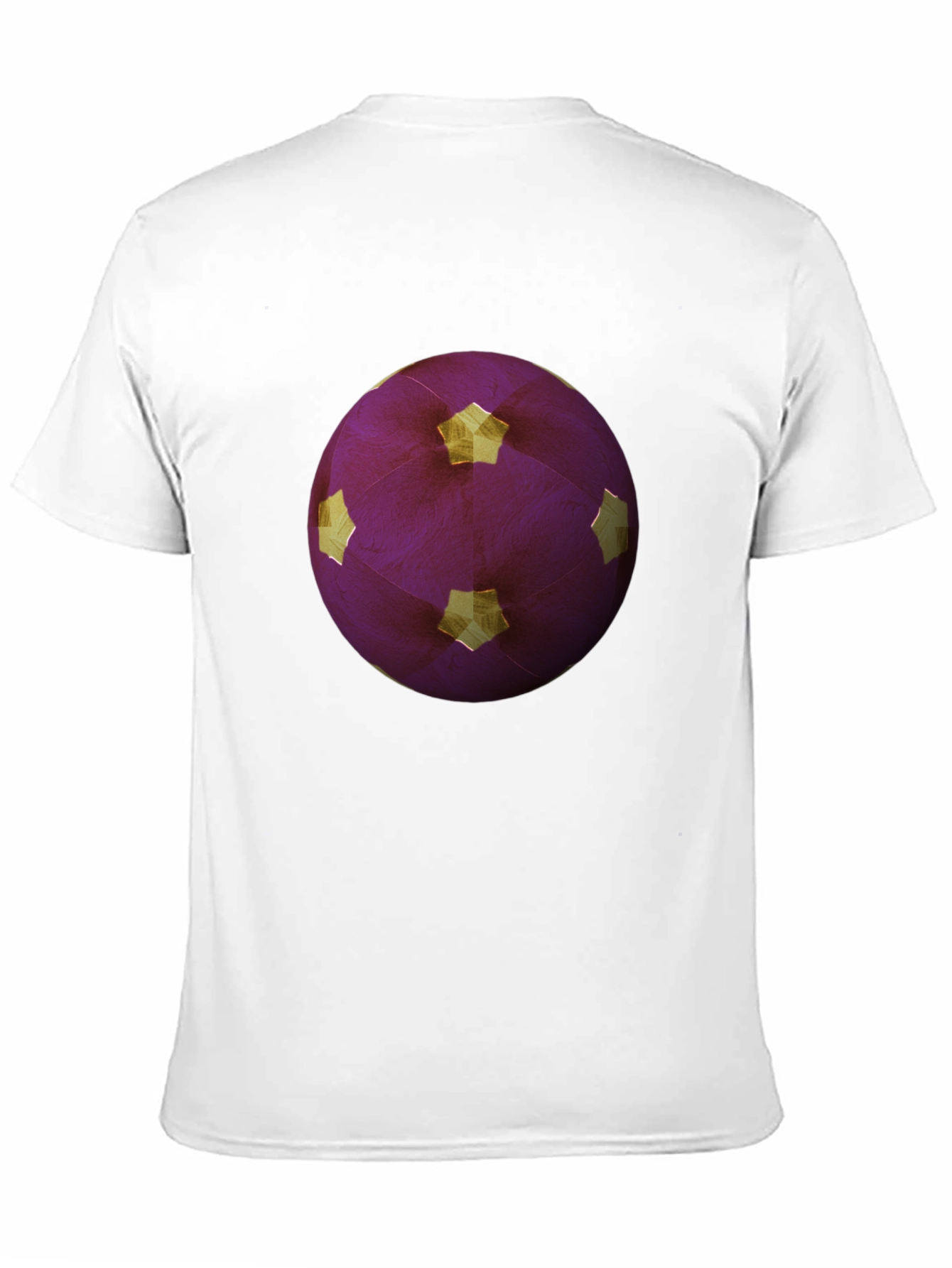 Purple Soccer Ball Graphic Tee - Mens Black T-Shirt