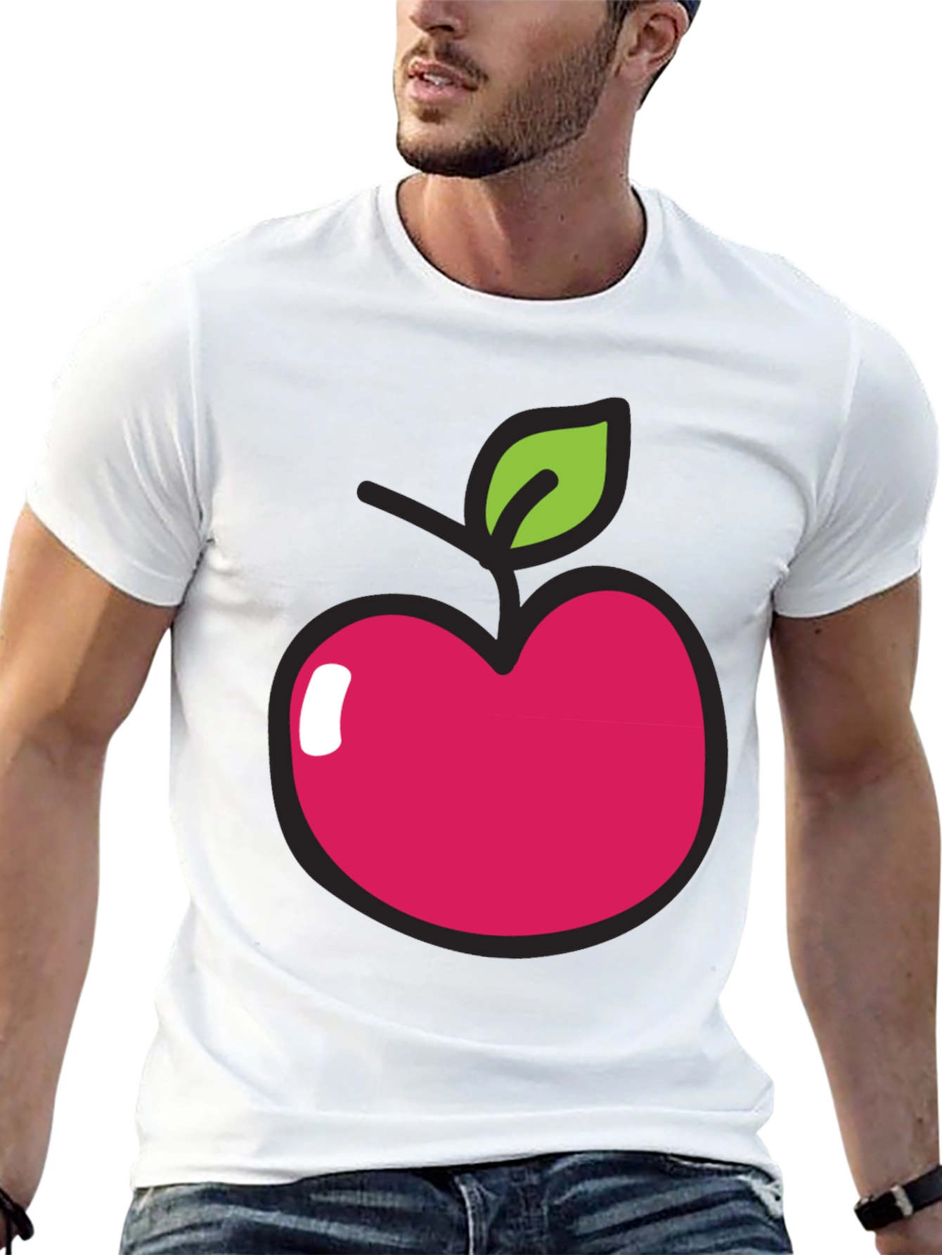 Apple Graphic Tee - Casual Comfort