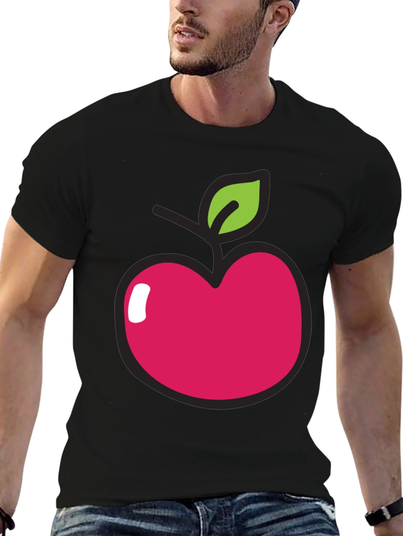 Apple Graphic Tee - Casual Comfort