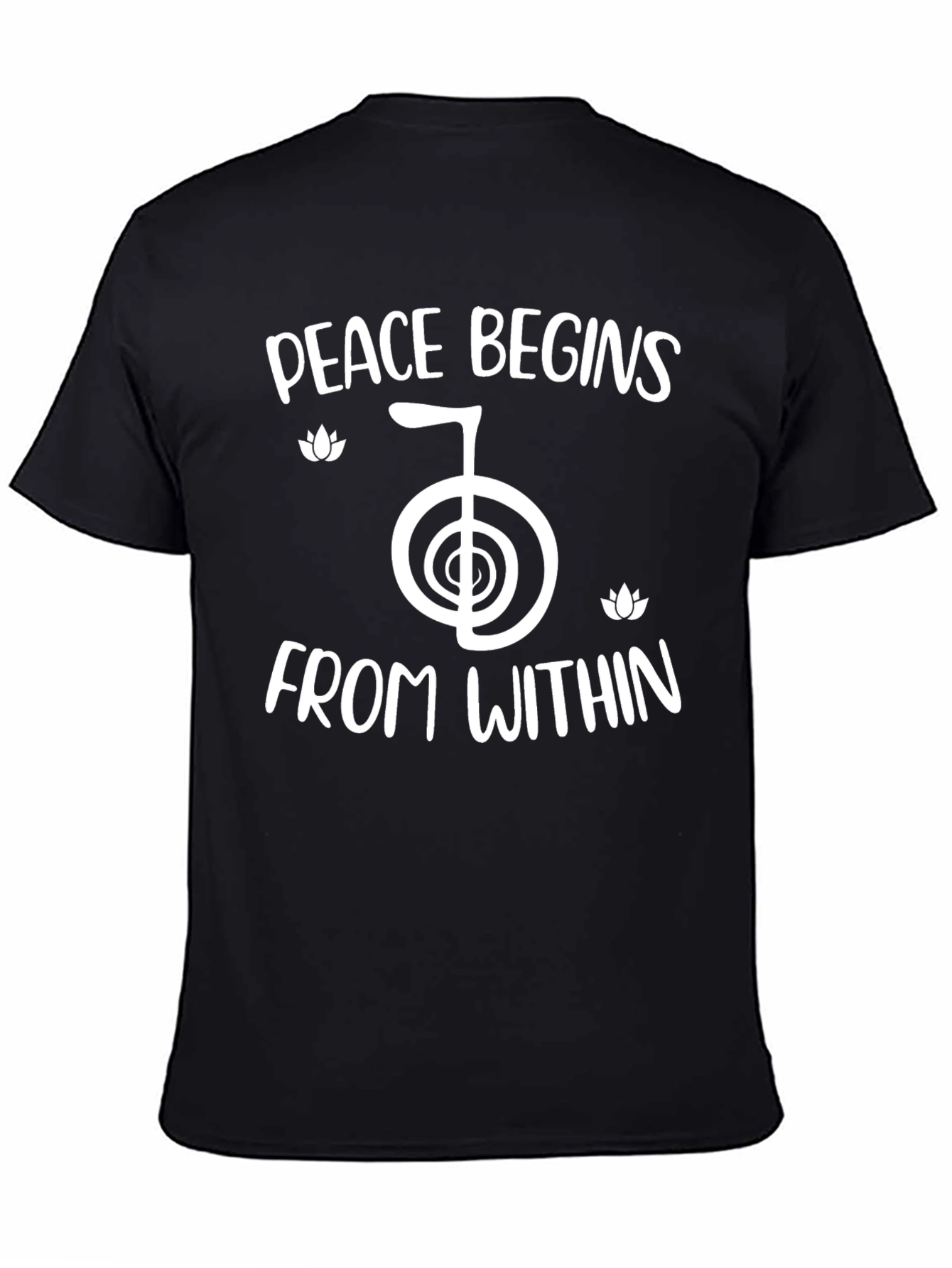 Peace Begins Within Black T-Shirt