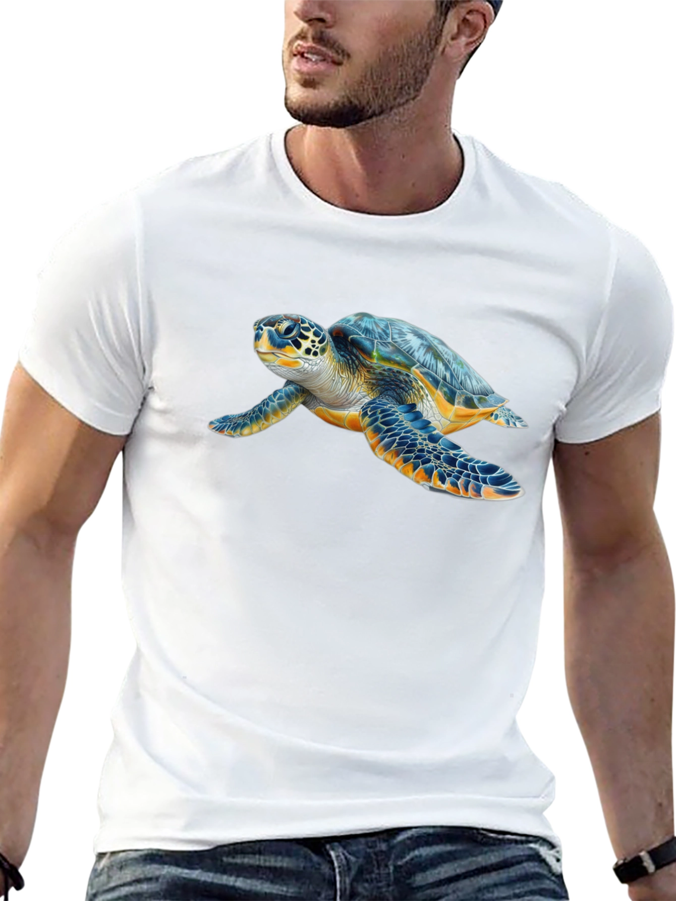 Sea Turtle Graphic Tee - Black