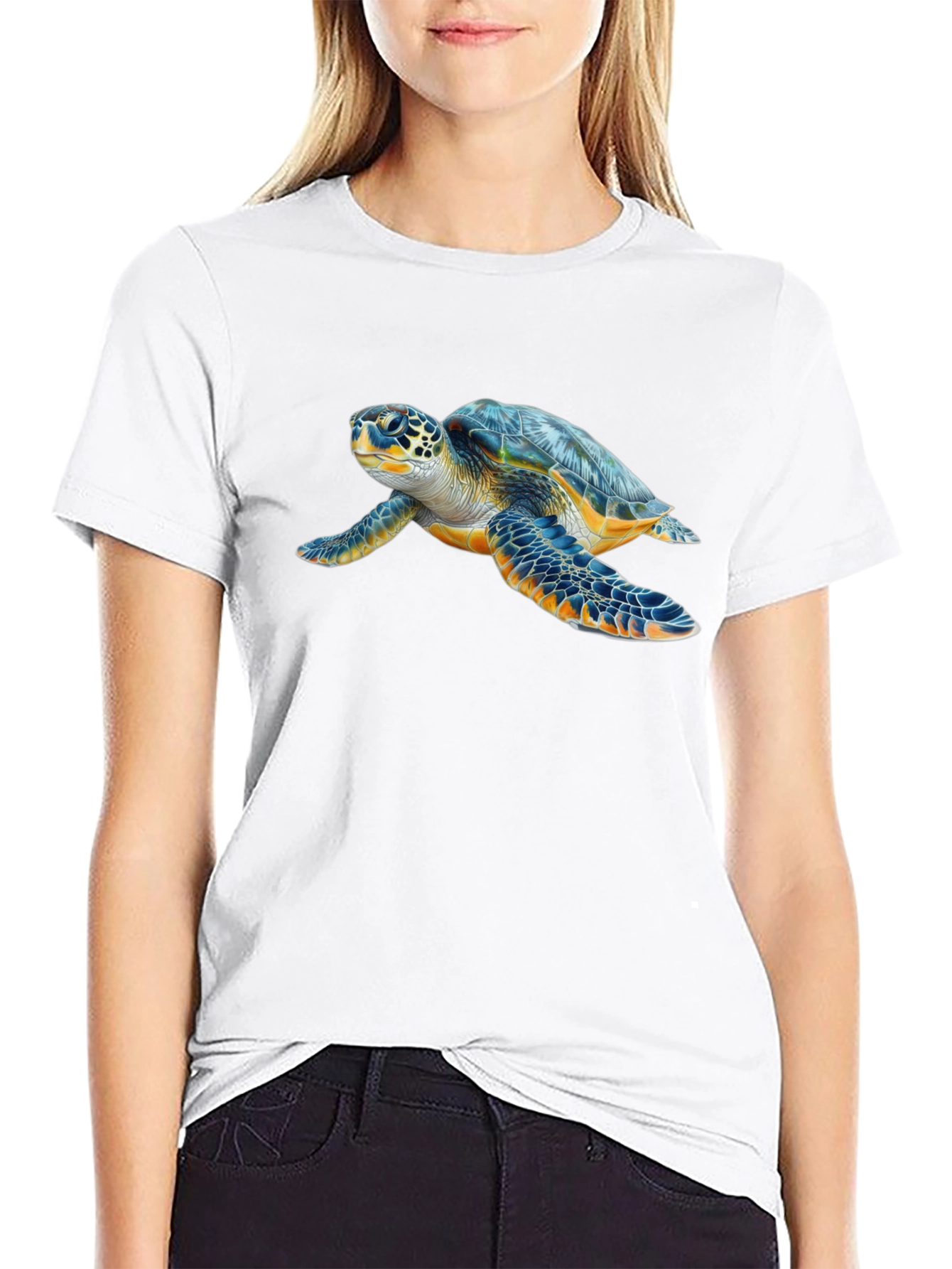 Sea Turtle Graphic Tee - Black