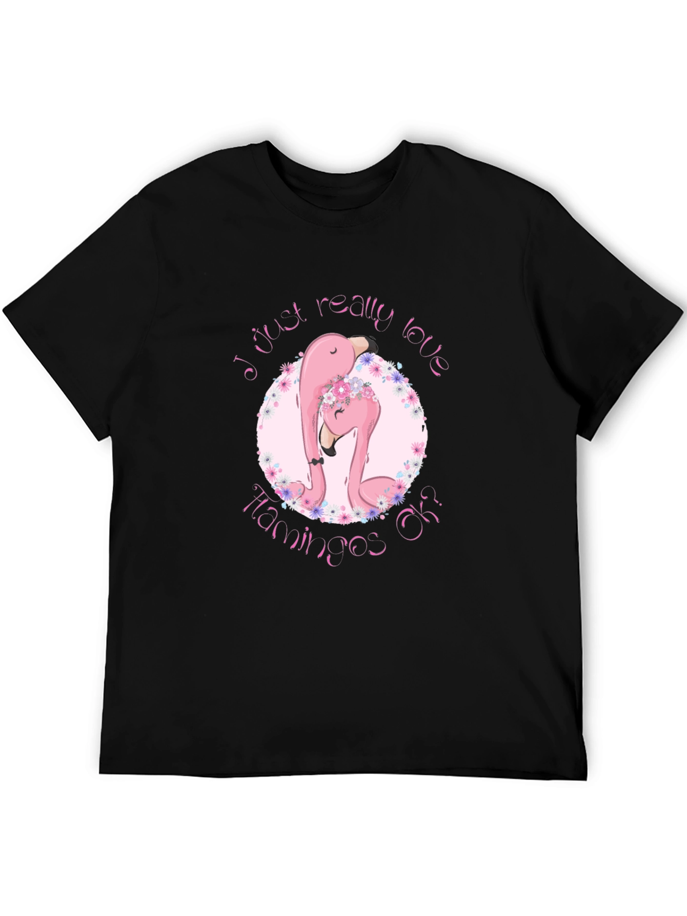 Flamingo Lover Black T-Shirt