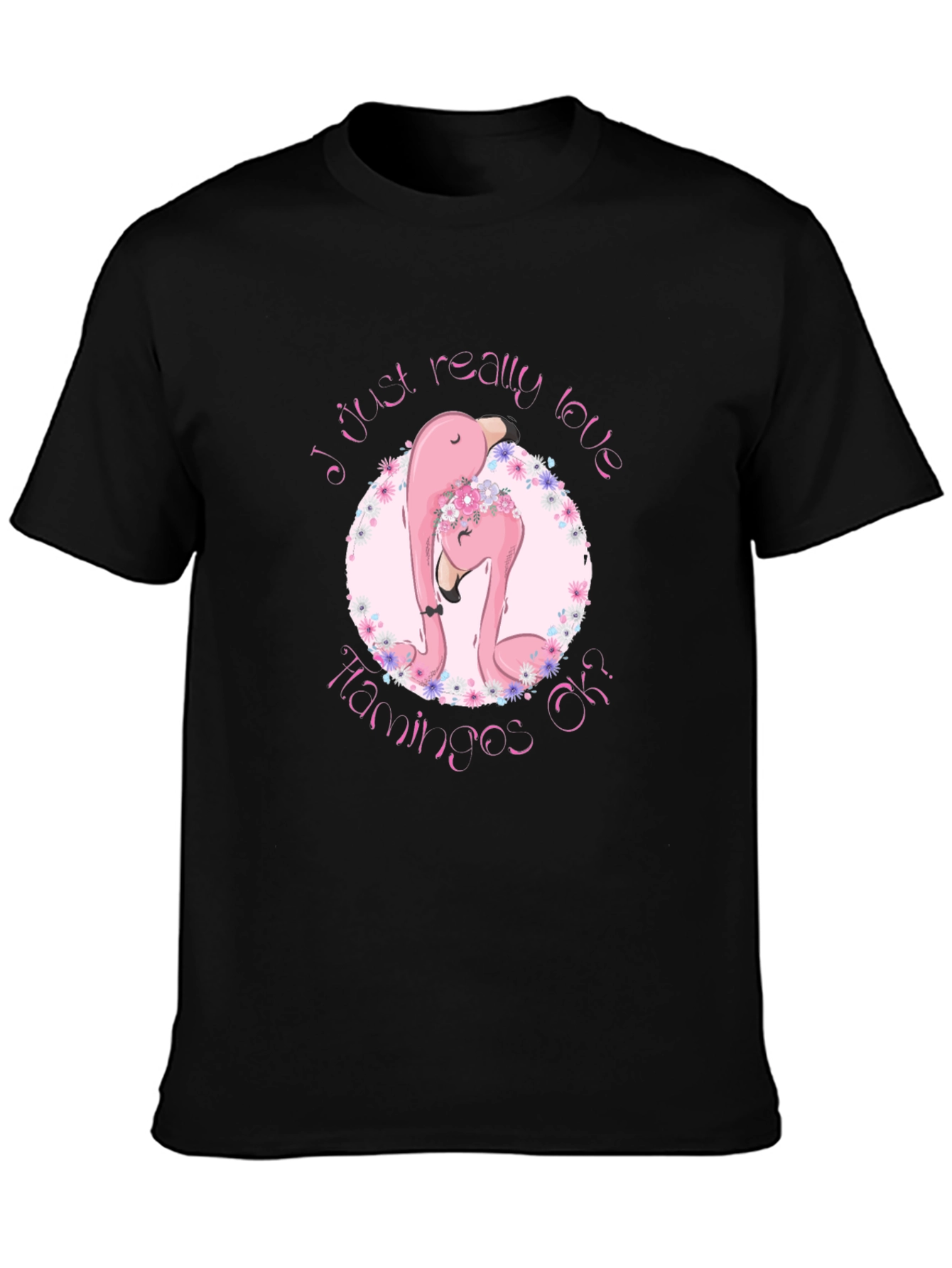 Flamingo Lover Black T-Shirt