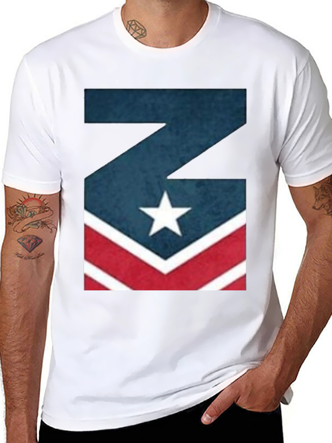 Patriotic Z Letter T-Shirt