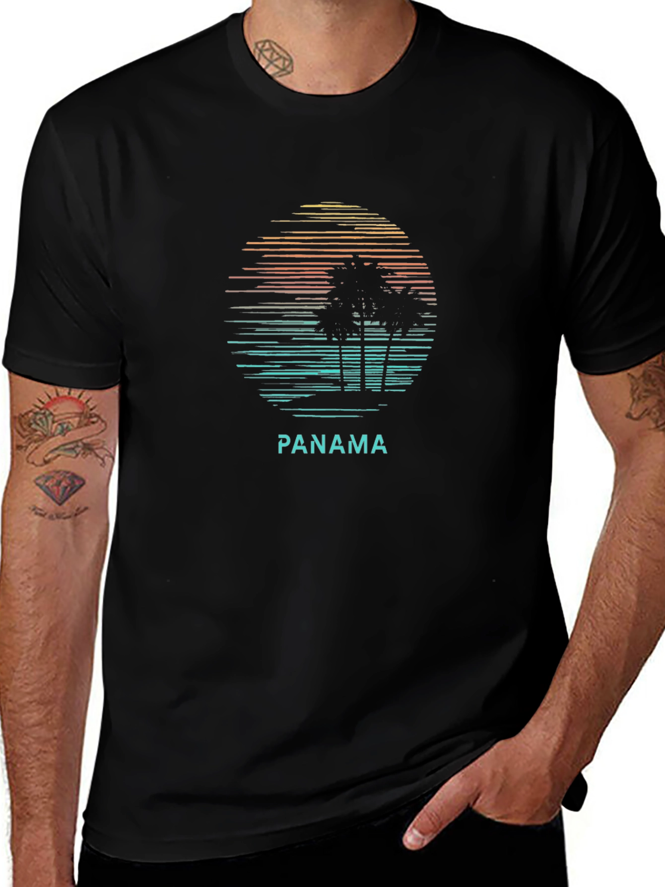 Retro Panama Palm Tree T-Shirt