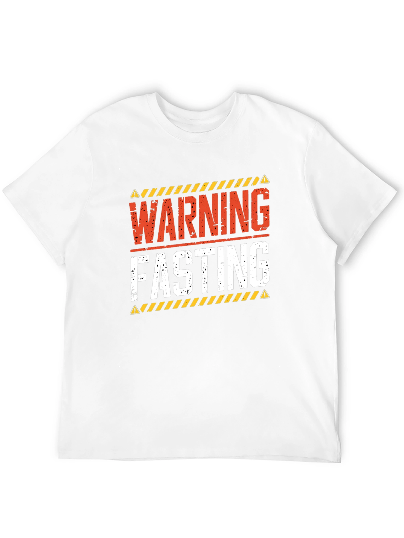 Warning Fasting T-Shirt - Black Crew Neck