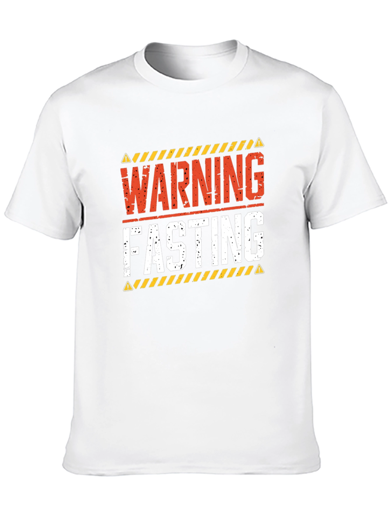 Warning Fasting T-Shirt - Black Crew Neck