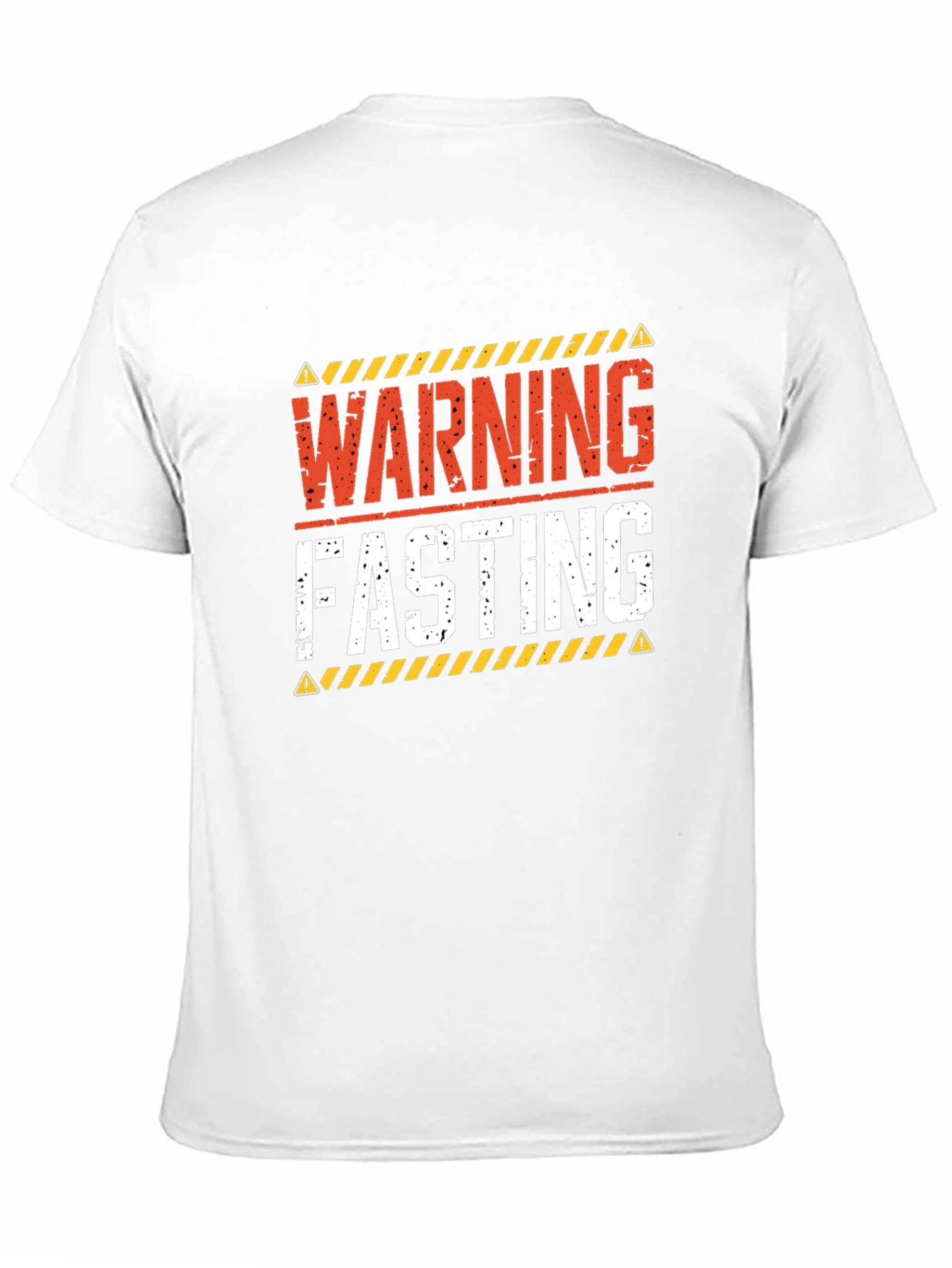 Warning Fasting T-Shirt - Black Crew Neck