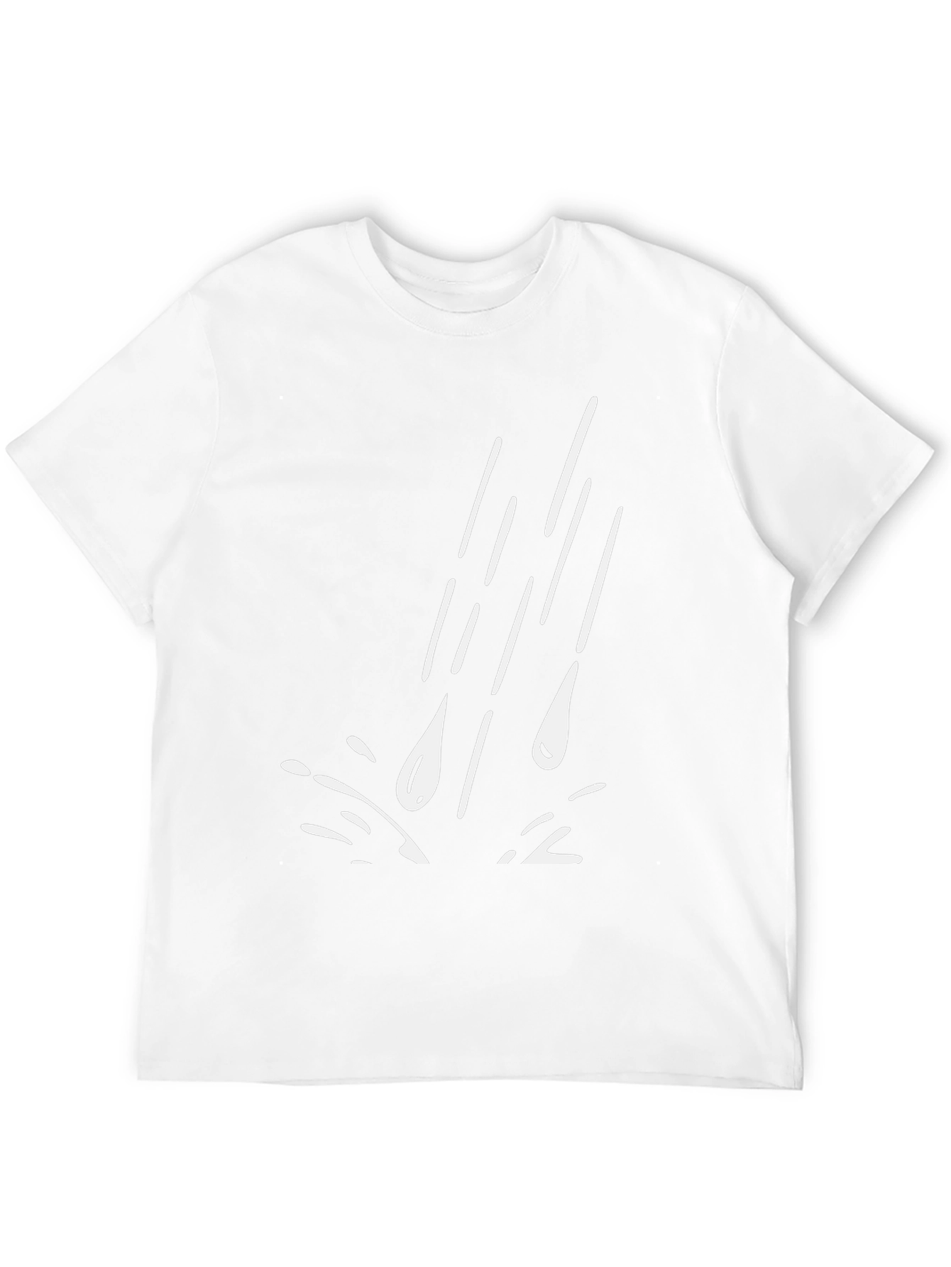 Rain Drop Graphic Tee - Black Casual T-Shirt
