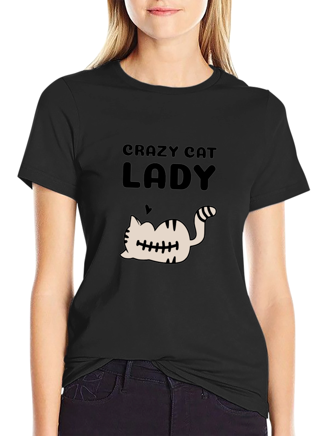 Crazy Cat Lady T-Shirt - Black