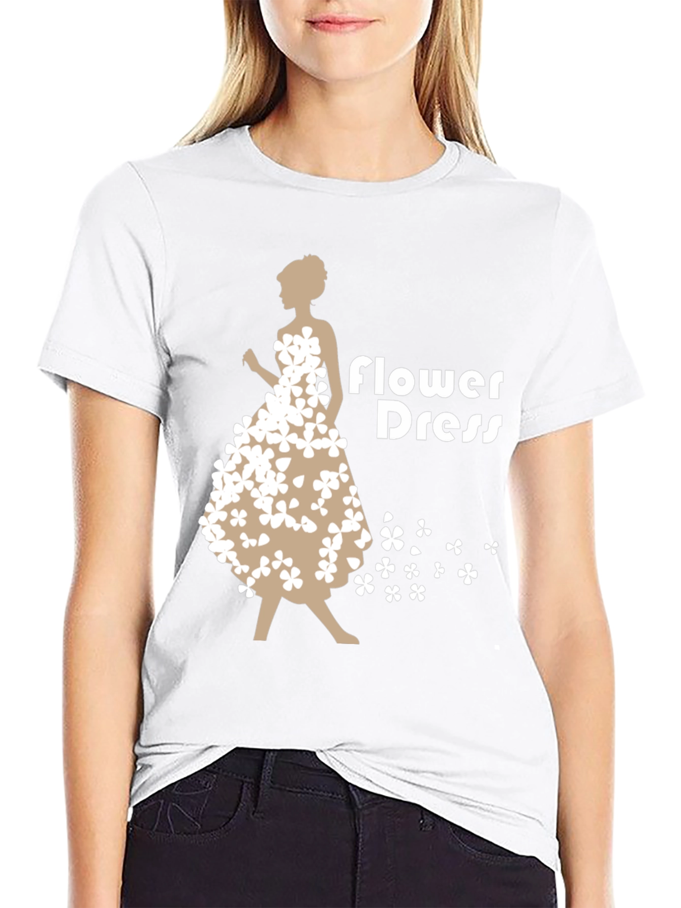 Flower Dress Graphic T-Shirt