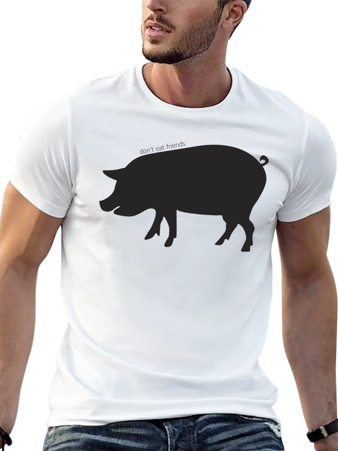 Pig Silhouette T-Shirt - Casual Style
