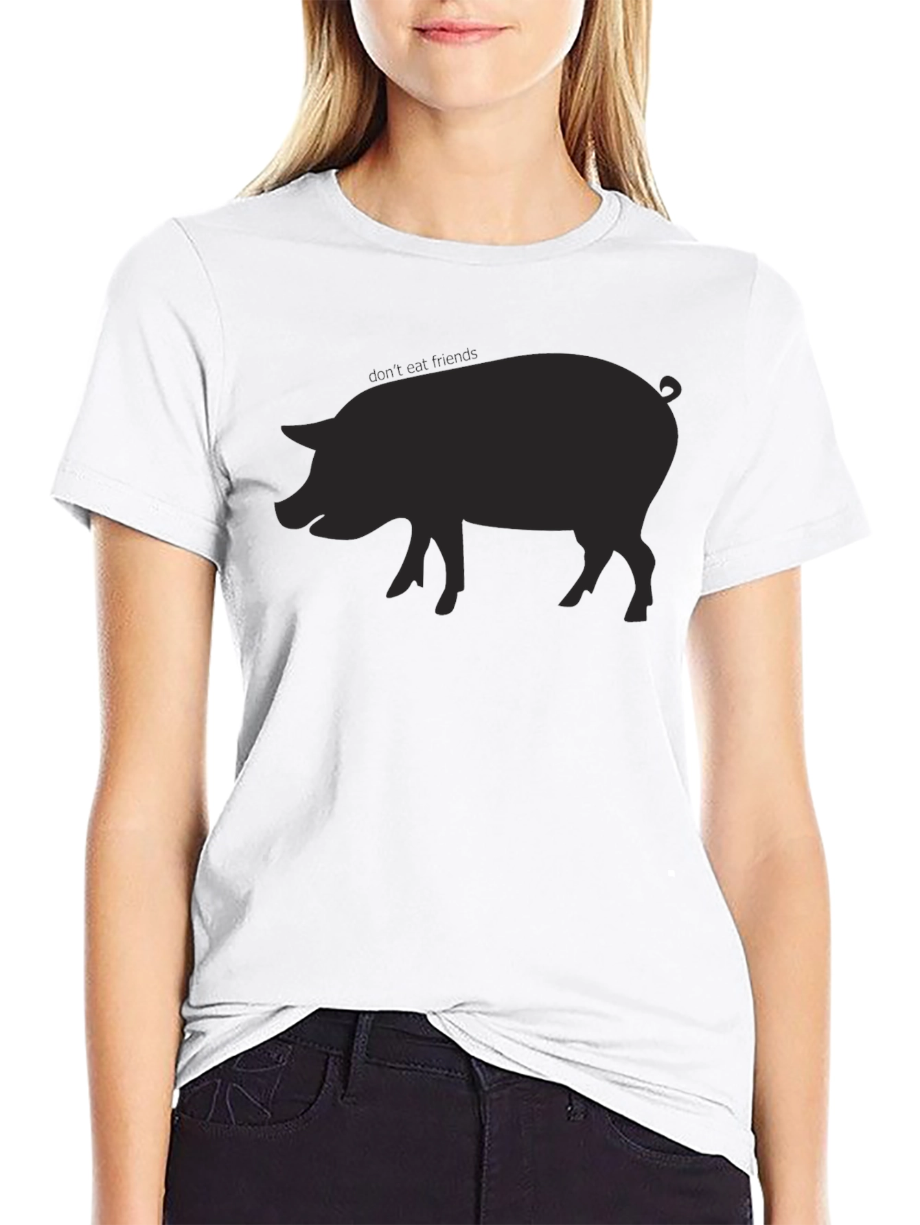 Pig Silhouette T-Shirt - Casual Style
