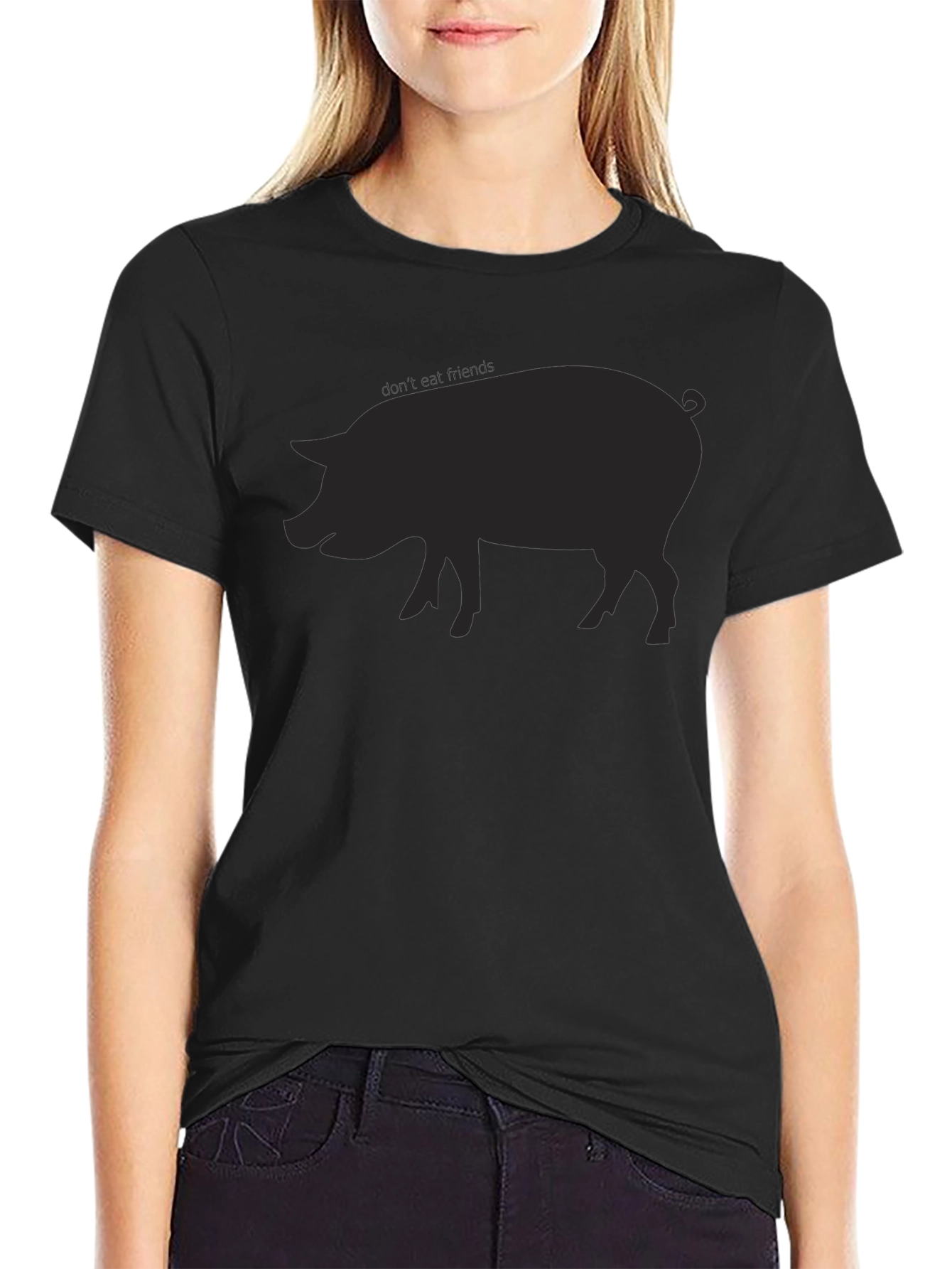 Pig Silhouette T-Shirt - Casual Style