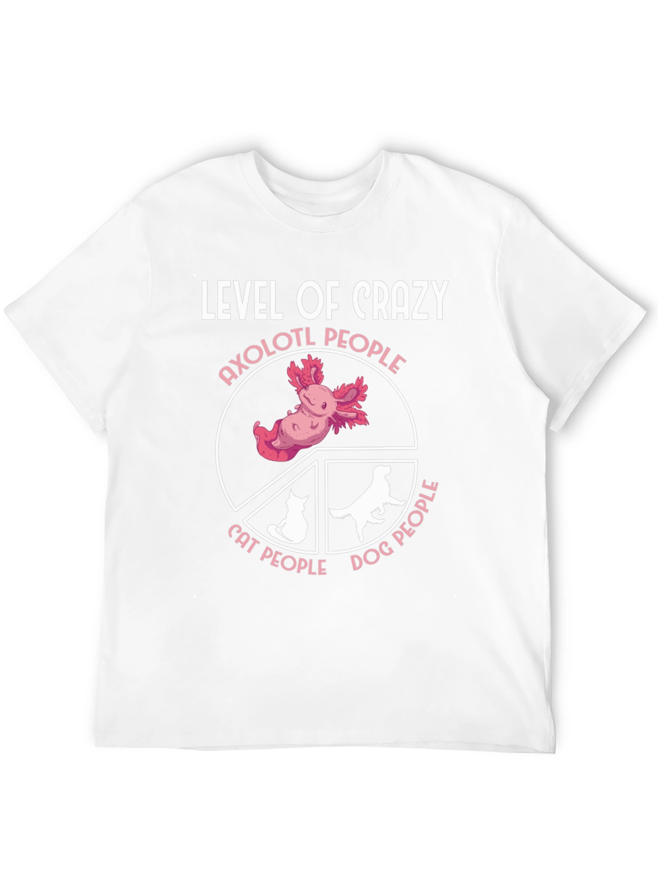 Level of Crazy Axolotl Pie Chart Graphic T-Shirt