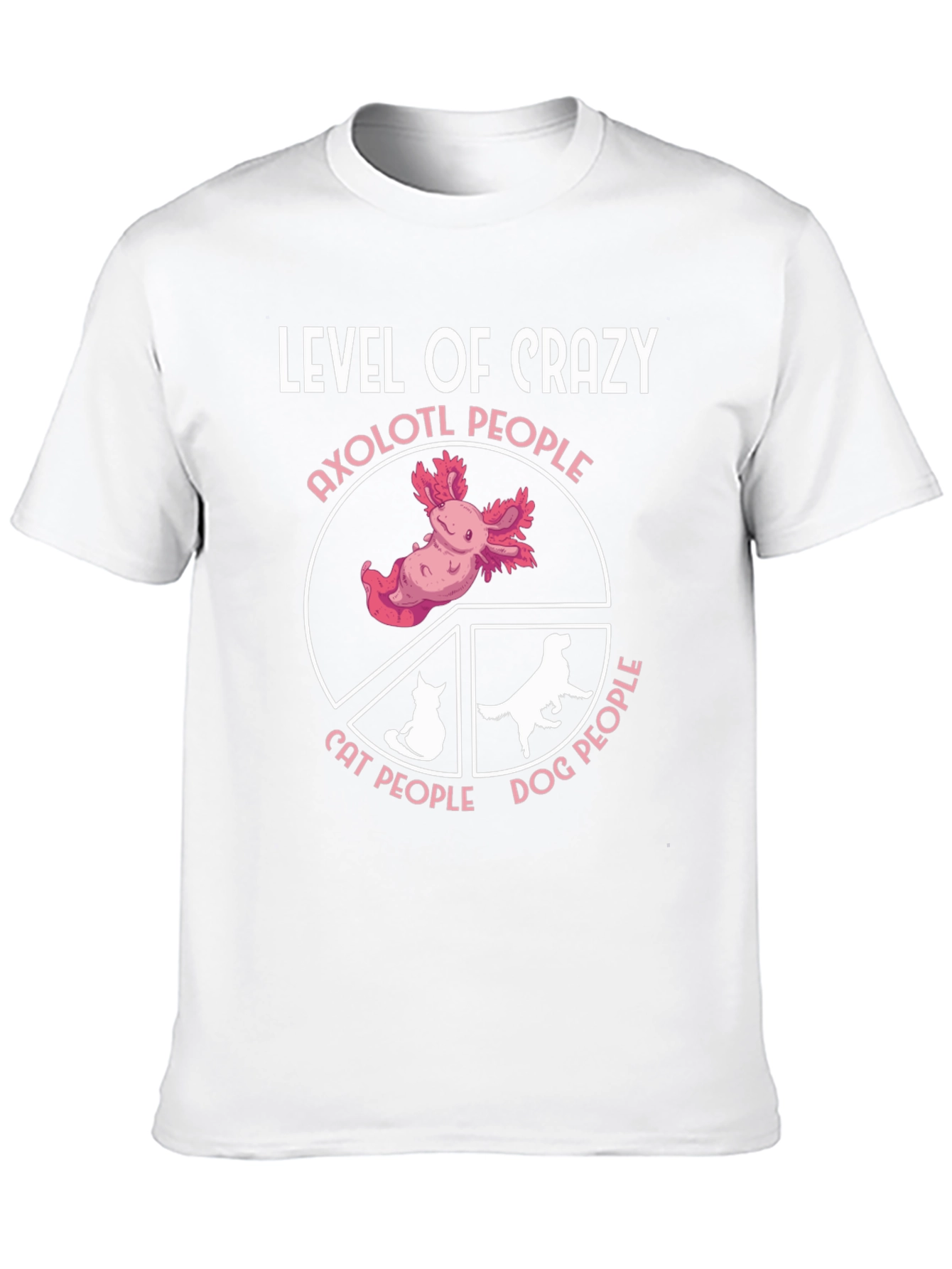 Level of Crazy Axolotl Pie Chart Graphic T-Shirt