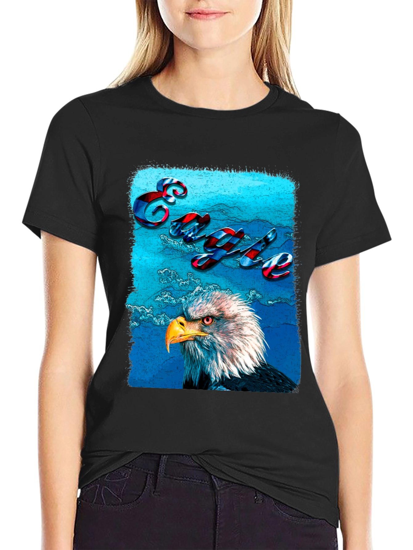 Eagle Graphic T-Shirt - Patriotic USA Style