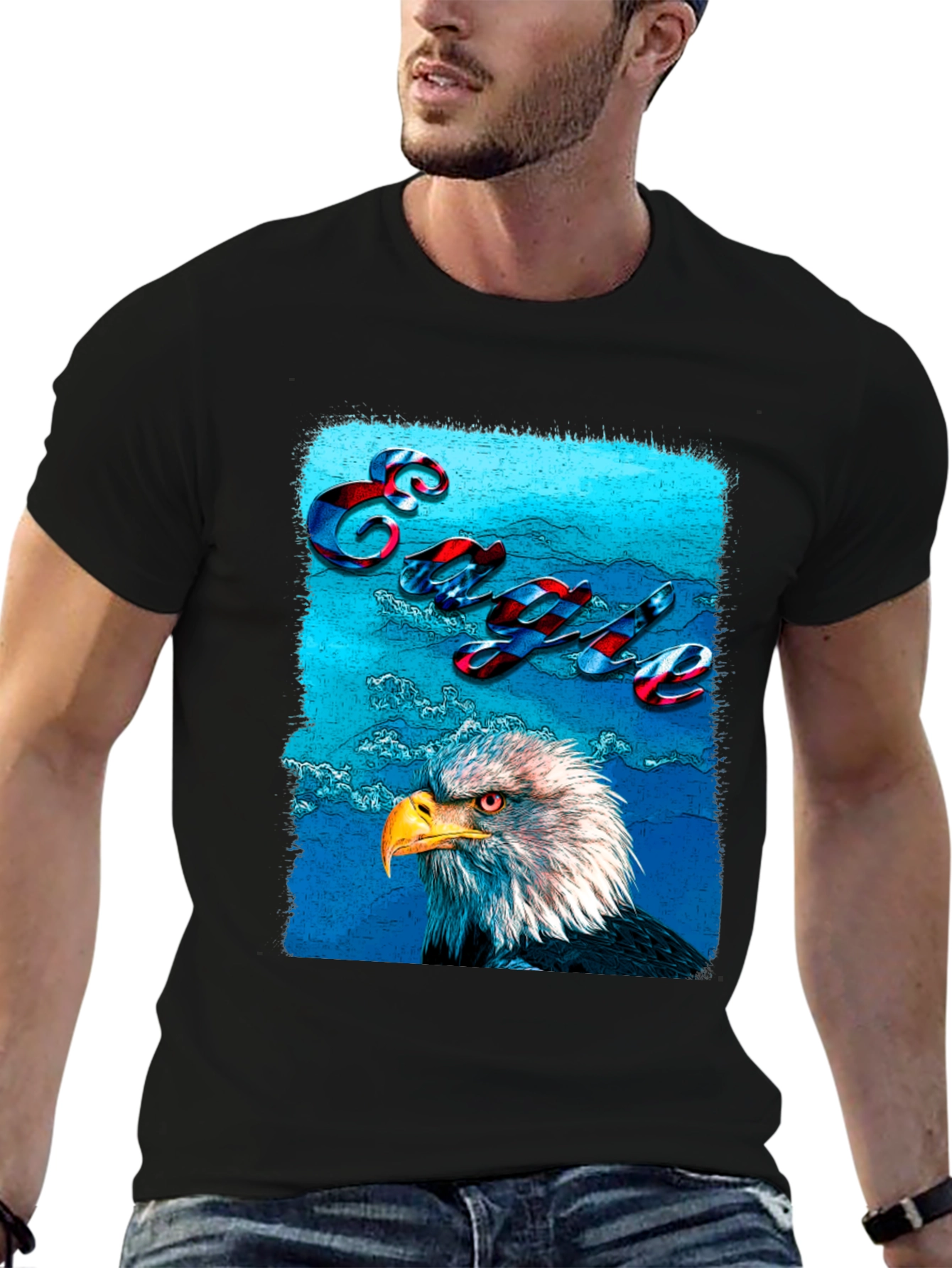 Eagle Graphic T-Shirt - Patriotic USA Style