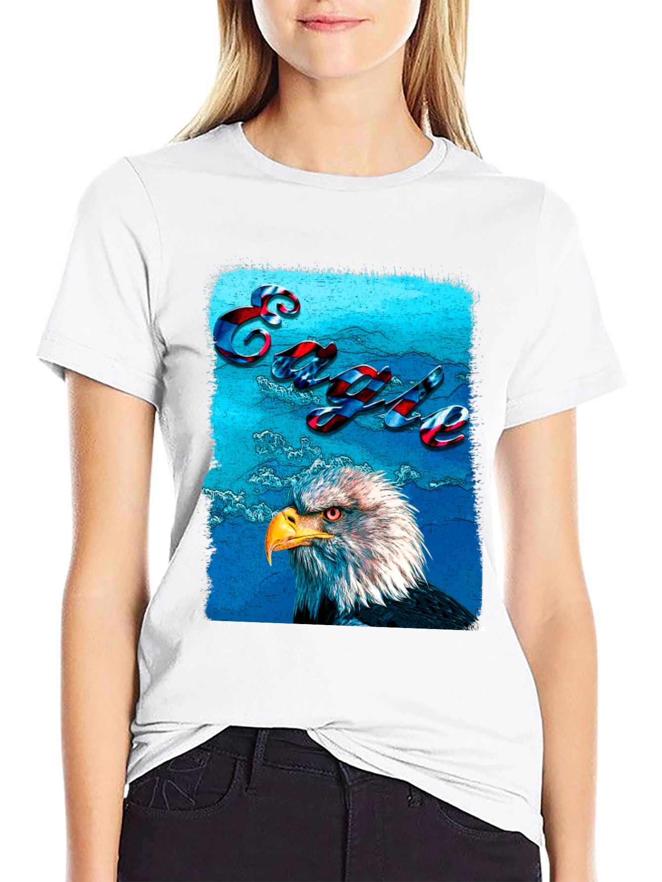 Eagle Graphic T-Shirt - Patriotic USA Style