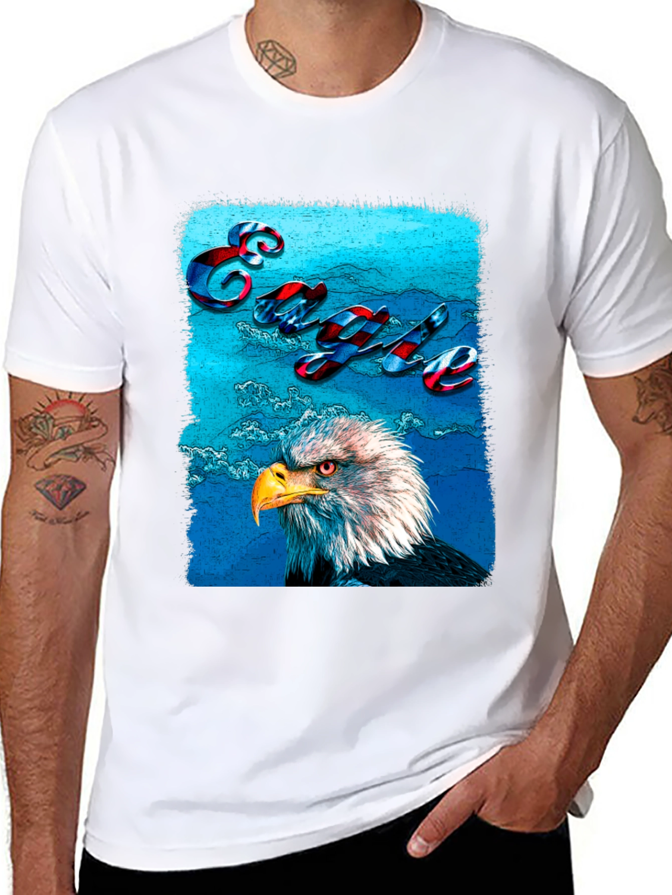 Eagle Graphic T-Shirt - Patriotic USA Style