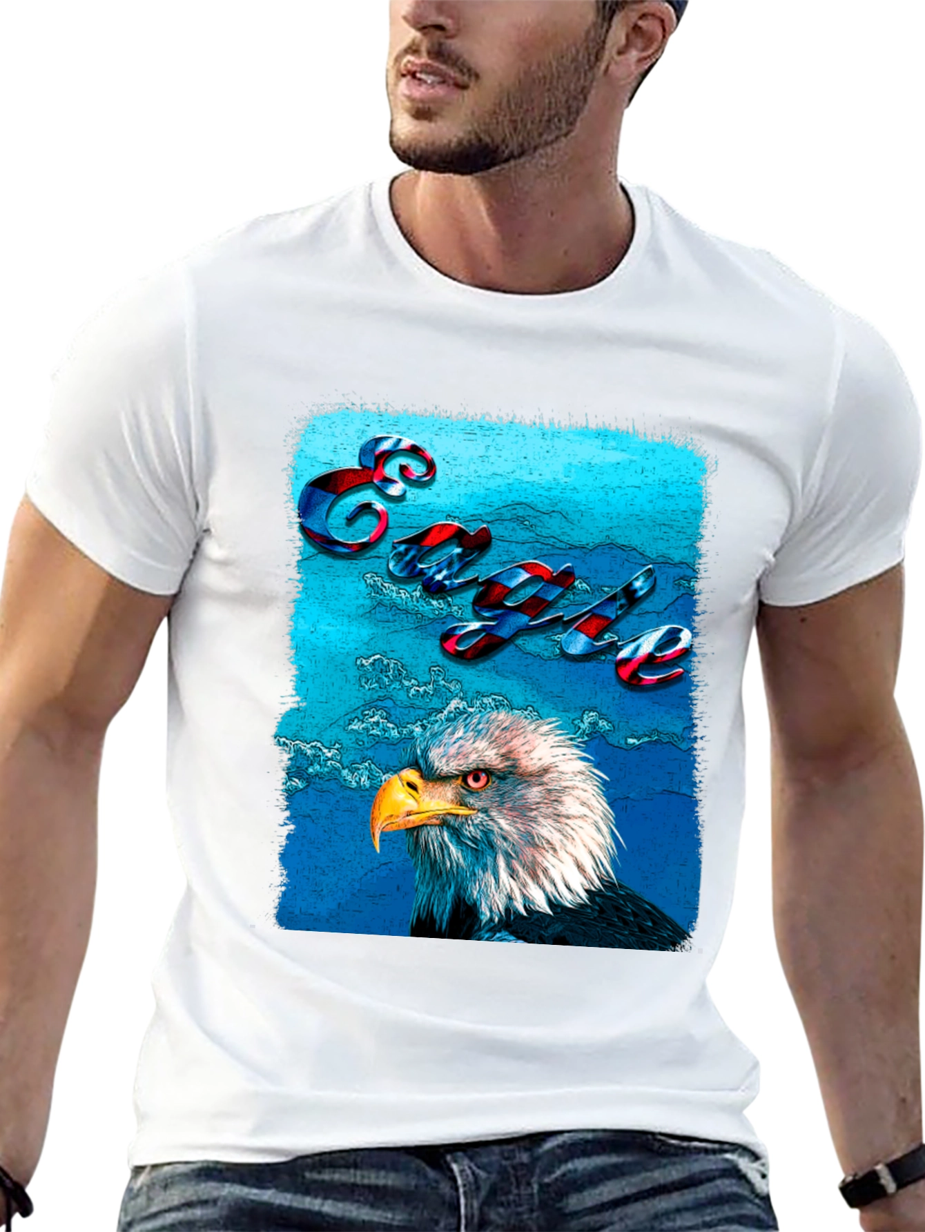 Eagle Graphic T-Shirt - Patriotic USA Style