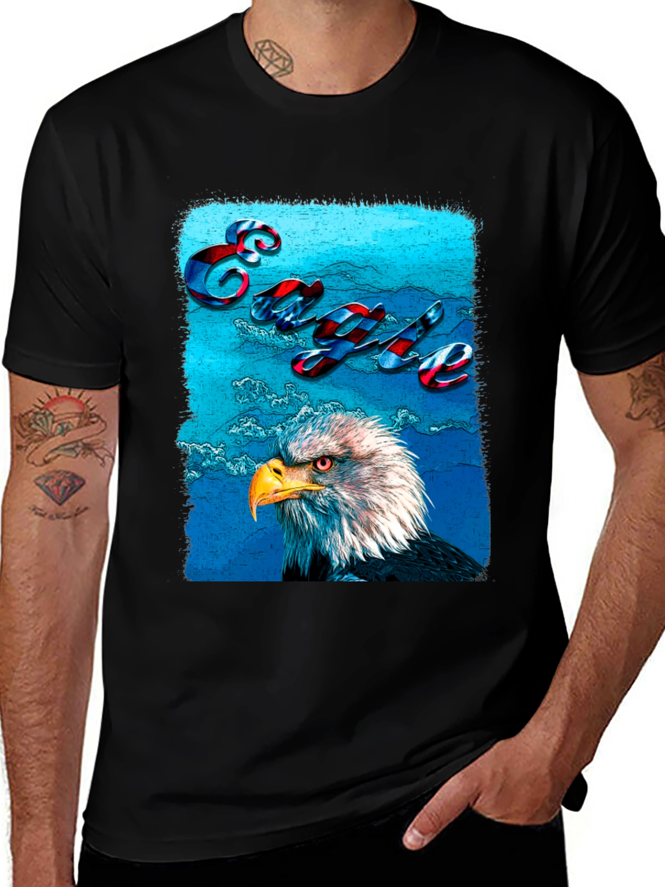 Eagle Graphic T-Shirt - Patriotic USA Style