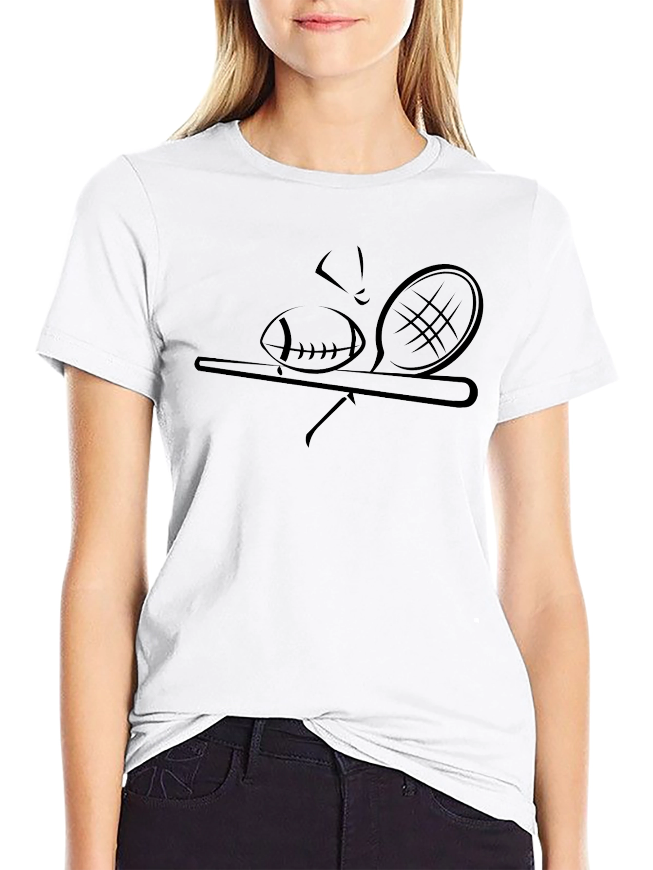Sports Silhouette Tee - Black