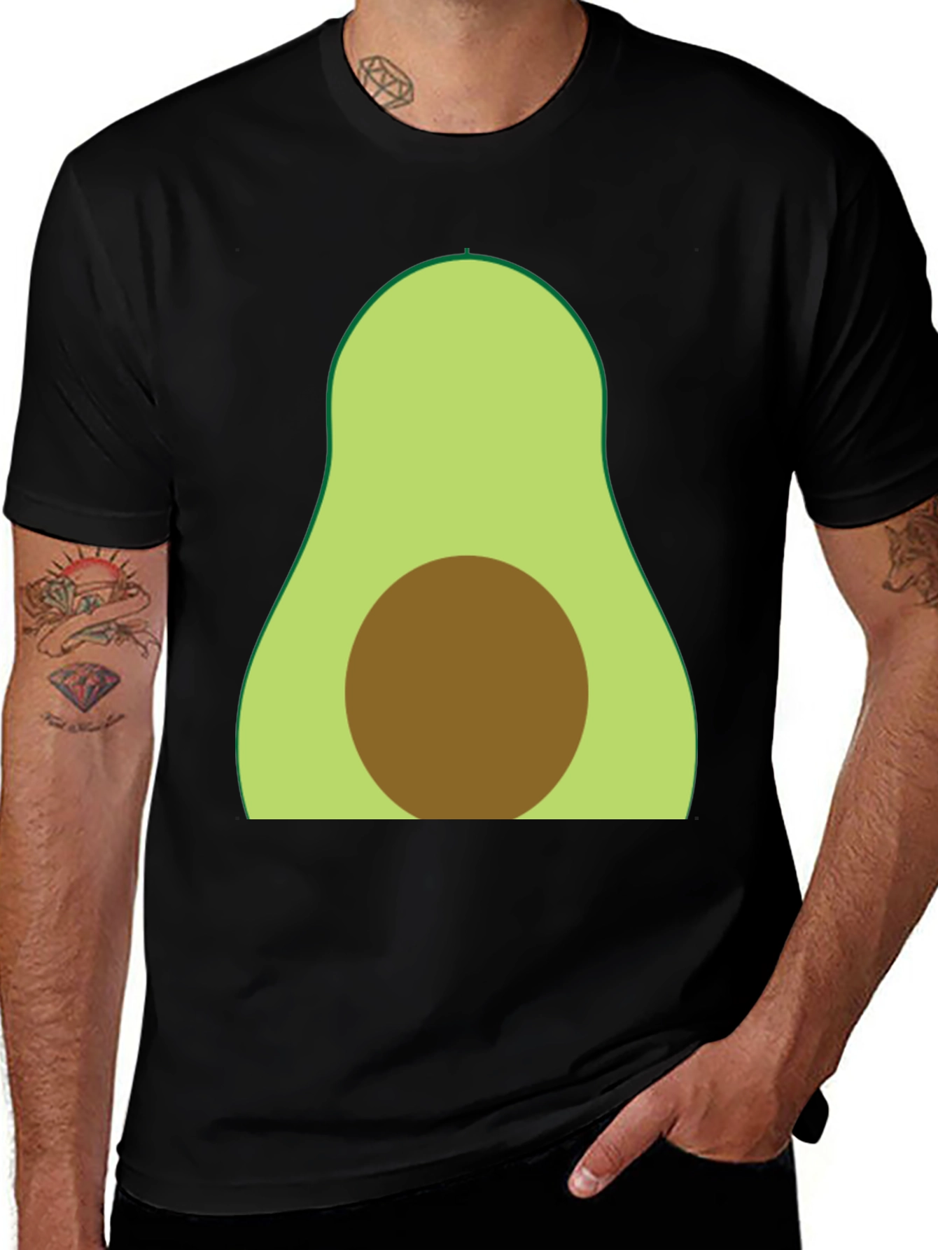 Avocado Graphic Tee - Soft Cotton Blend