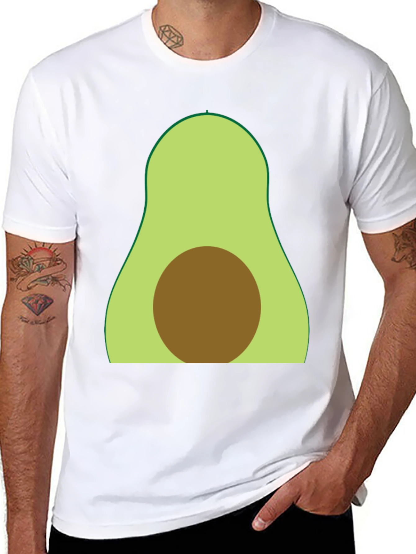 Avocado Graphic Tee - Soft Cotton Blend