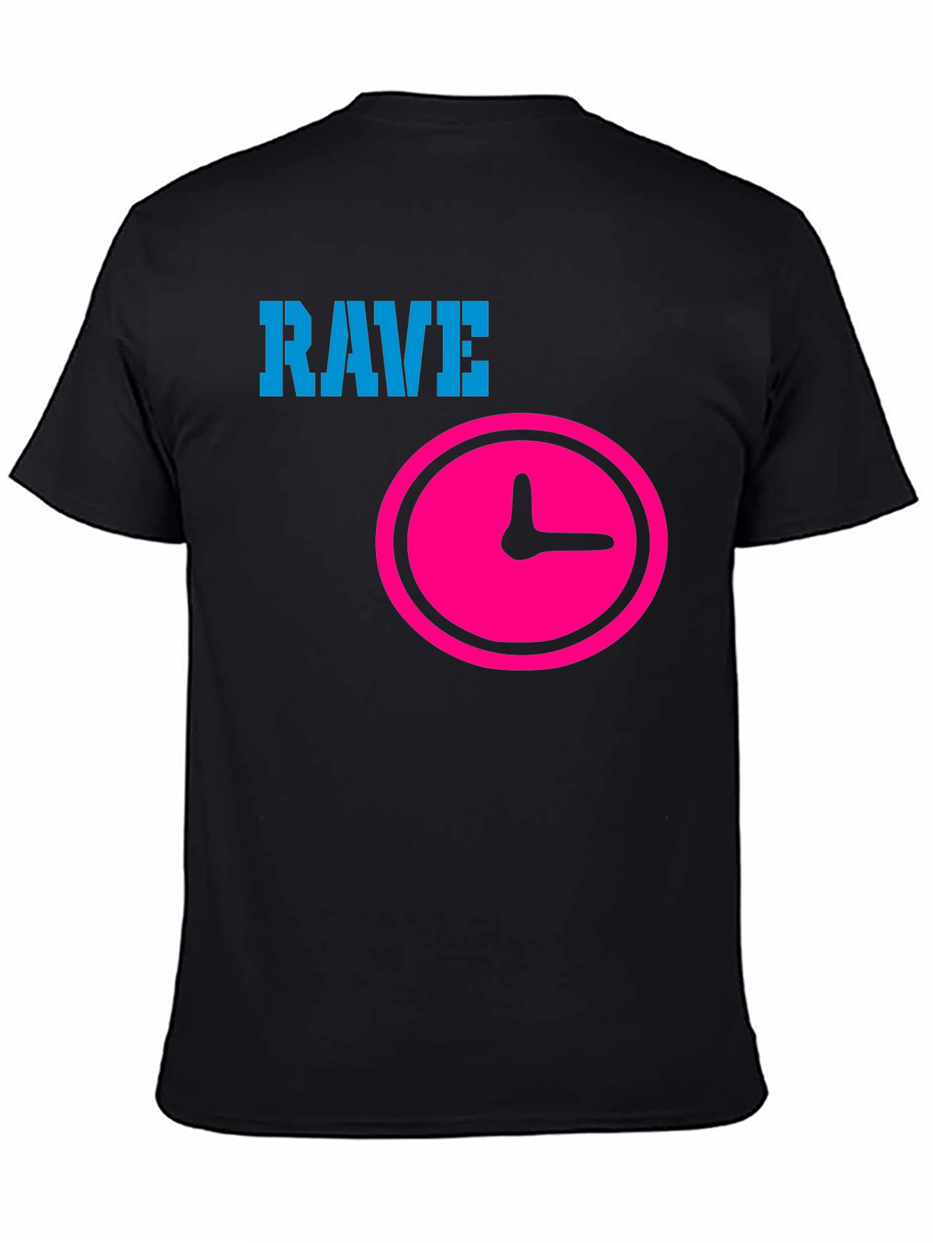 Rave Time Black Graphic T-Shirt