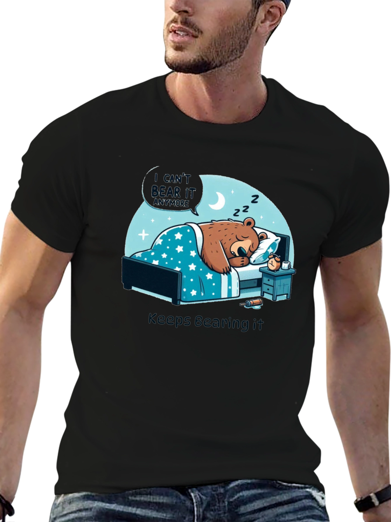 Funny Bear T-Shirt - Keeps Bearing It