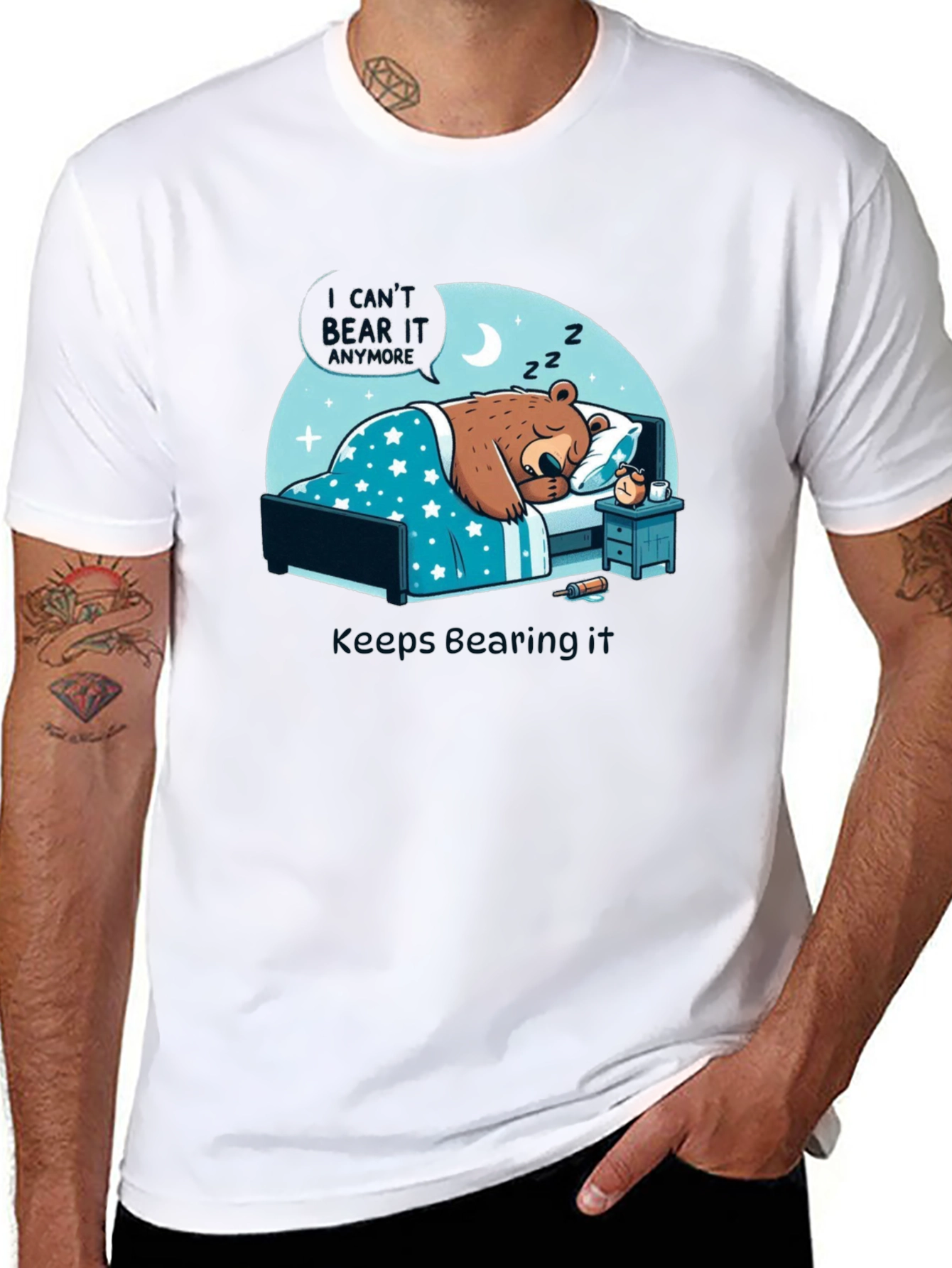 Funny Bear T-Shirt - Keeps Bearing It