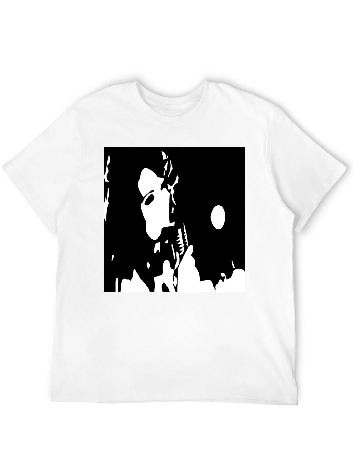 Black T-Shirt with Bold Graphic Print