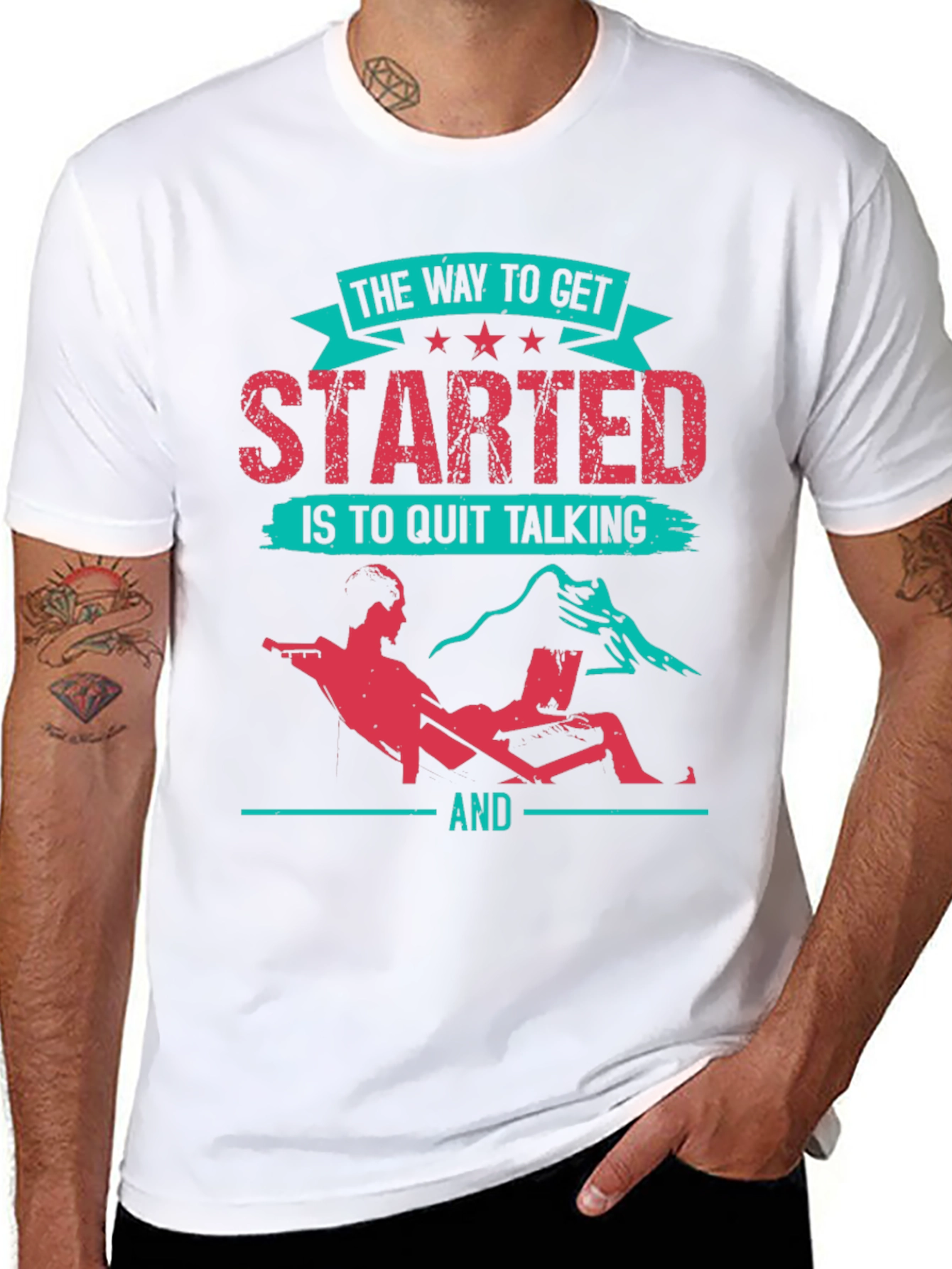 Motivational Black T-Shirt - Start Doing!