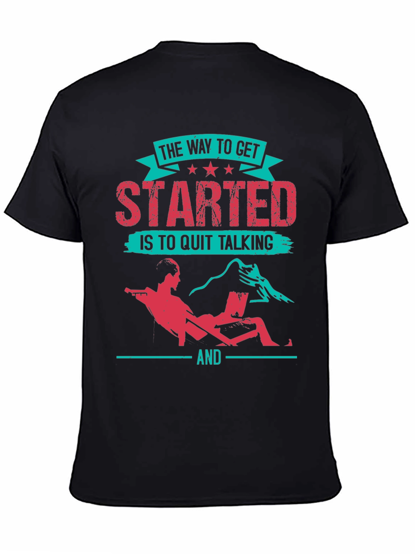 Motivational Black T-Shirt - Start Doing!