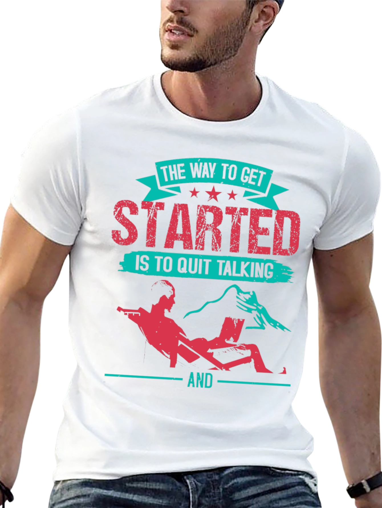 Motivational Black T-Shirt - Start Doing!