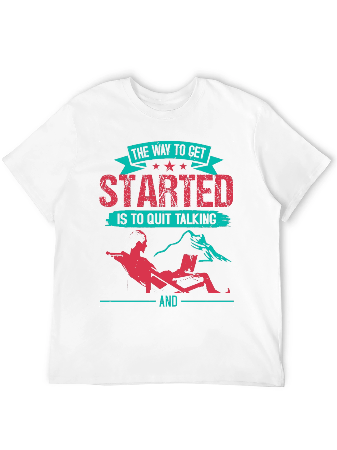 Motivational Black T-Shirt - Start Doing!