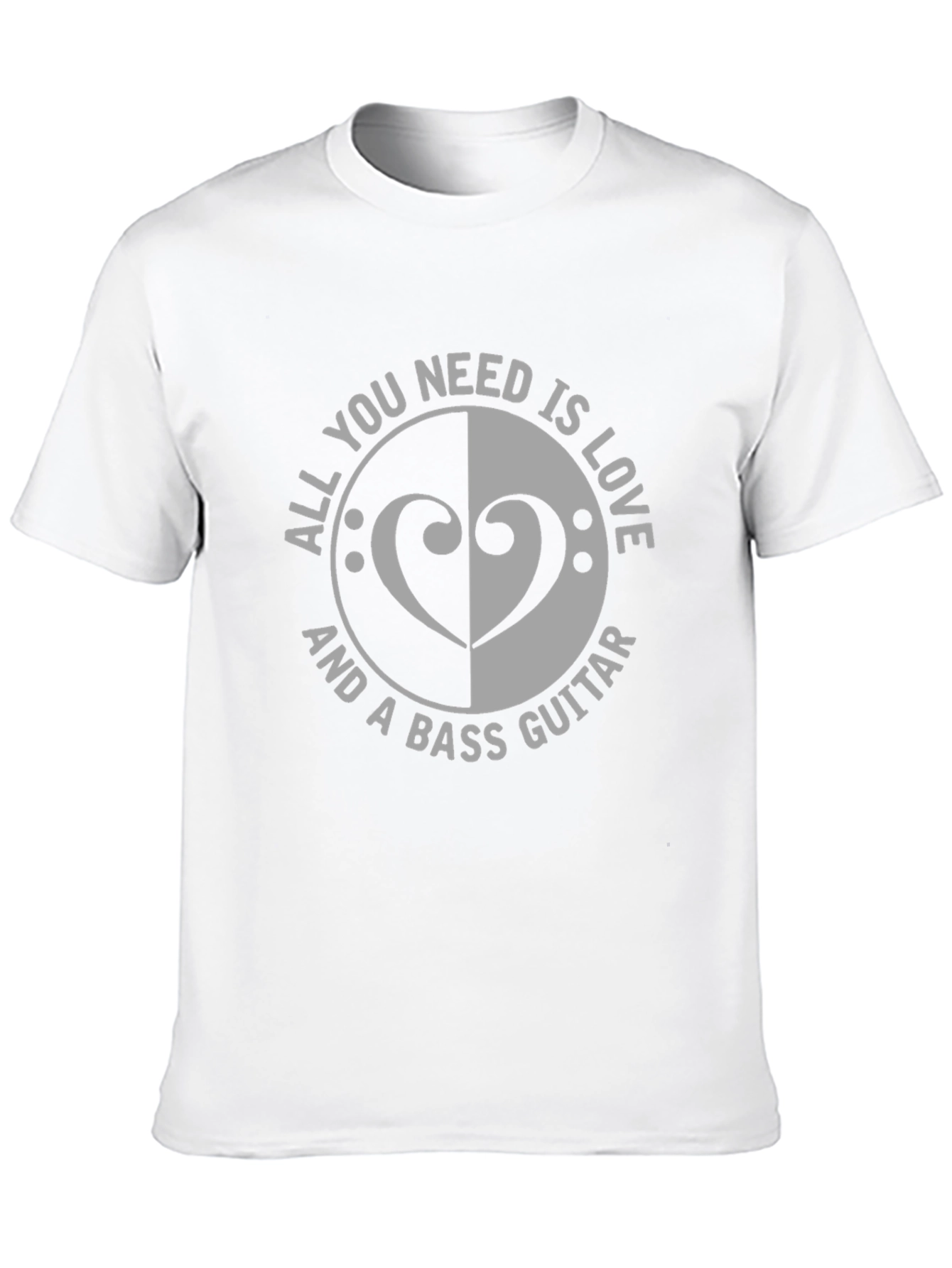 Love & Bass Guitar Graphic T-Shirt