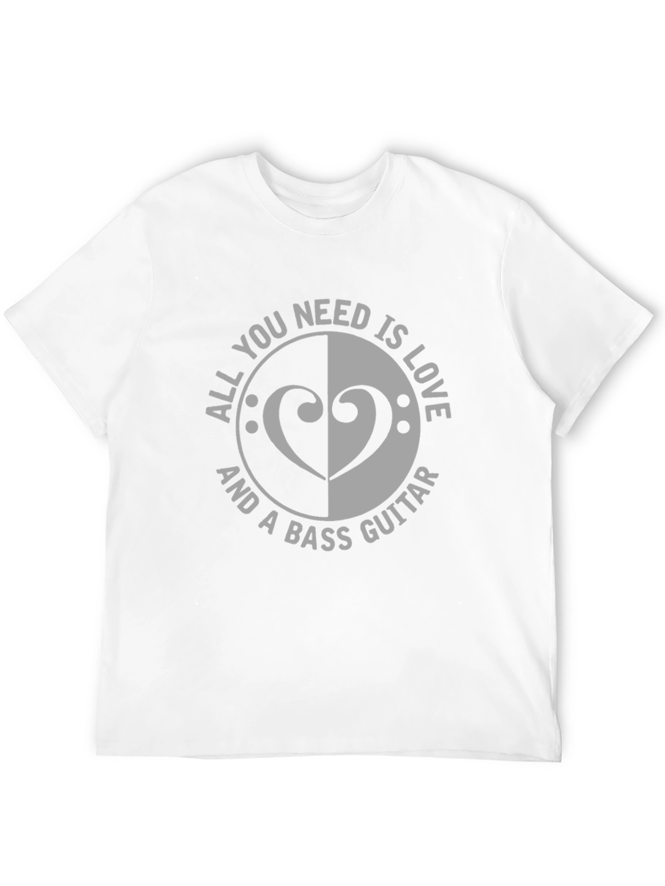 Love & Bass Guitar Graphic T-Shirt
