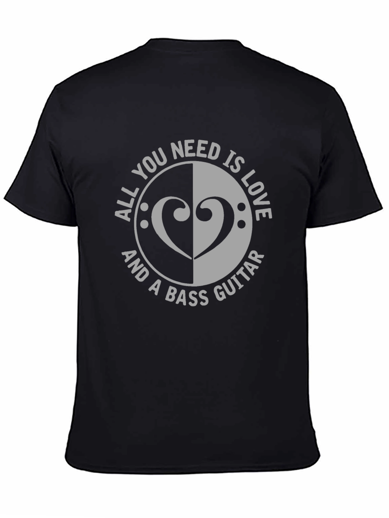Love & Bass Guitar Graphic T-Shirt