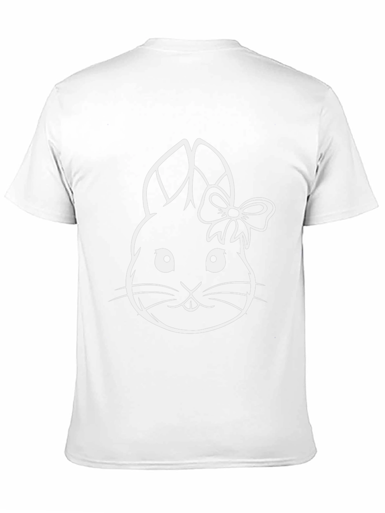 Cute Bunny Graphic Tee - Black