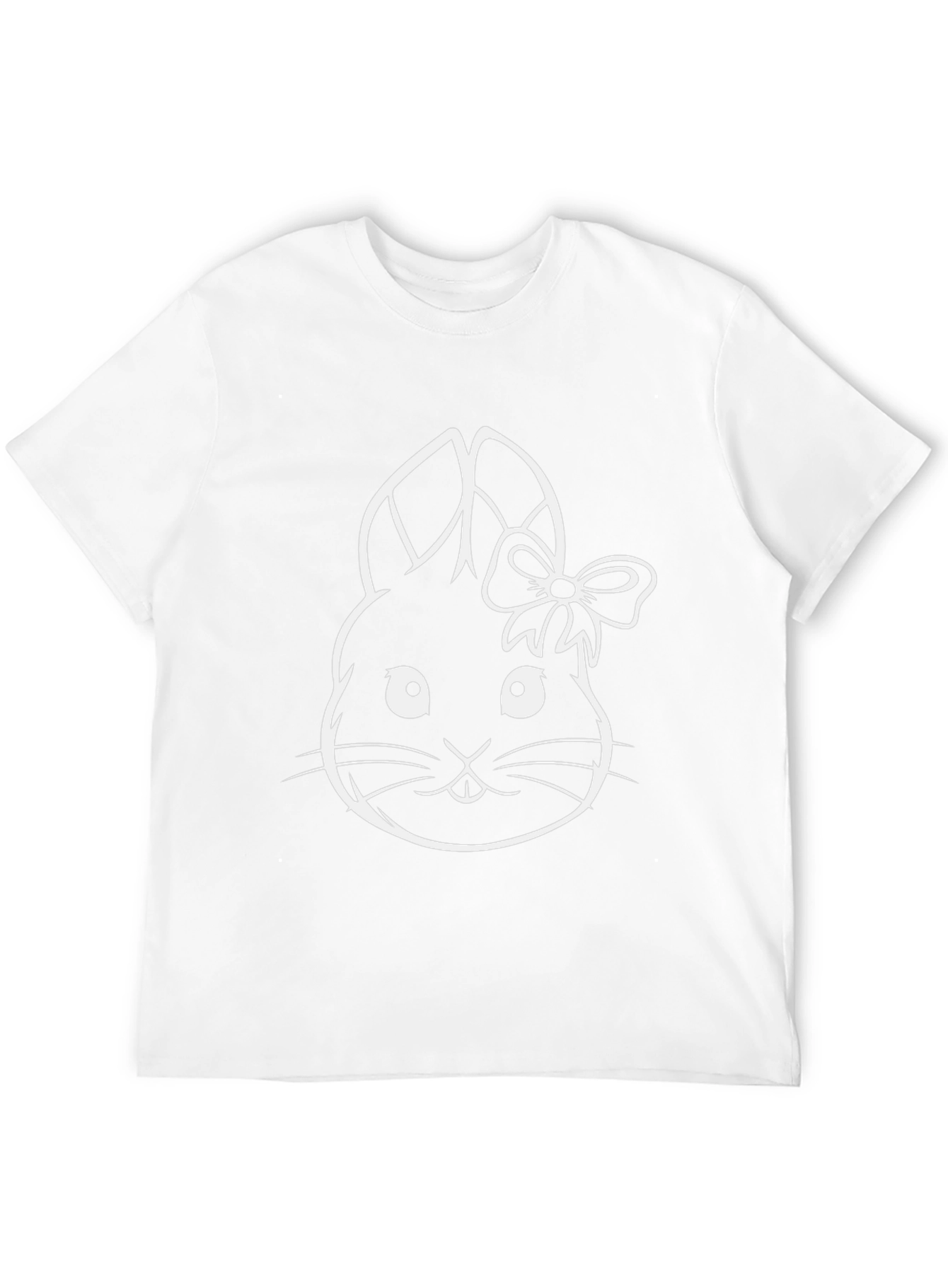 Cute Bunny Graphic Tee - Black