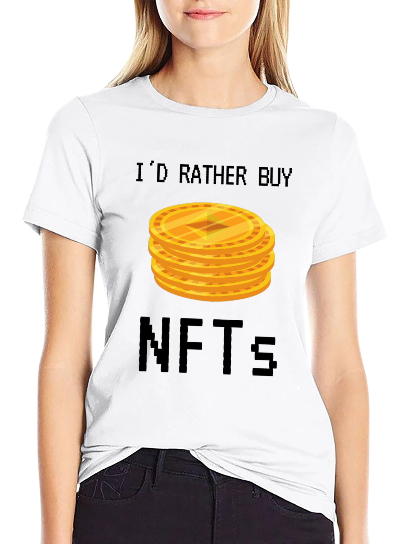 Id Rather Buy NFTs Graphic Tee - Black